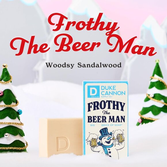 Duke Cannon Frothy The Beer Man Soap 10 Ounce Bar Sandalwood Scent - USA - Picture 1 of 7